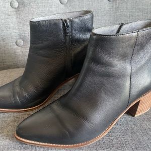 Black Leather Booties